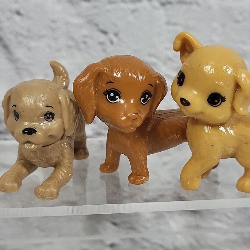 Barbie Pets Dogs Playful Puppies Weiner Dog Dachshund Lab Lot Of 3‎ Mattel